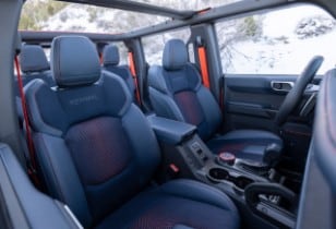 2022 Bronco Raptor Interior - Rhapsody Blue